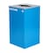 Alpine Industries 87 Gal. 3-Stream Steel Blue Recycling, Green Mixed, and Black Commercial Trash Can Station ALP4450-BLK-KIT31 - alternate 6